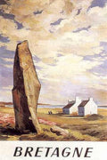 Bretagne Standing Stone Vintage Retro Advert Ads A4 Photo Print