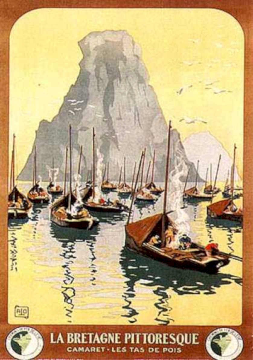 Bretagne Tas De Vintage Retro Advert Ads A4 Photo Print