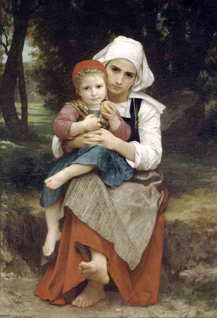 Breton Brother And Sister Bouguereau A4 Photo Print