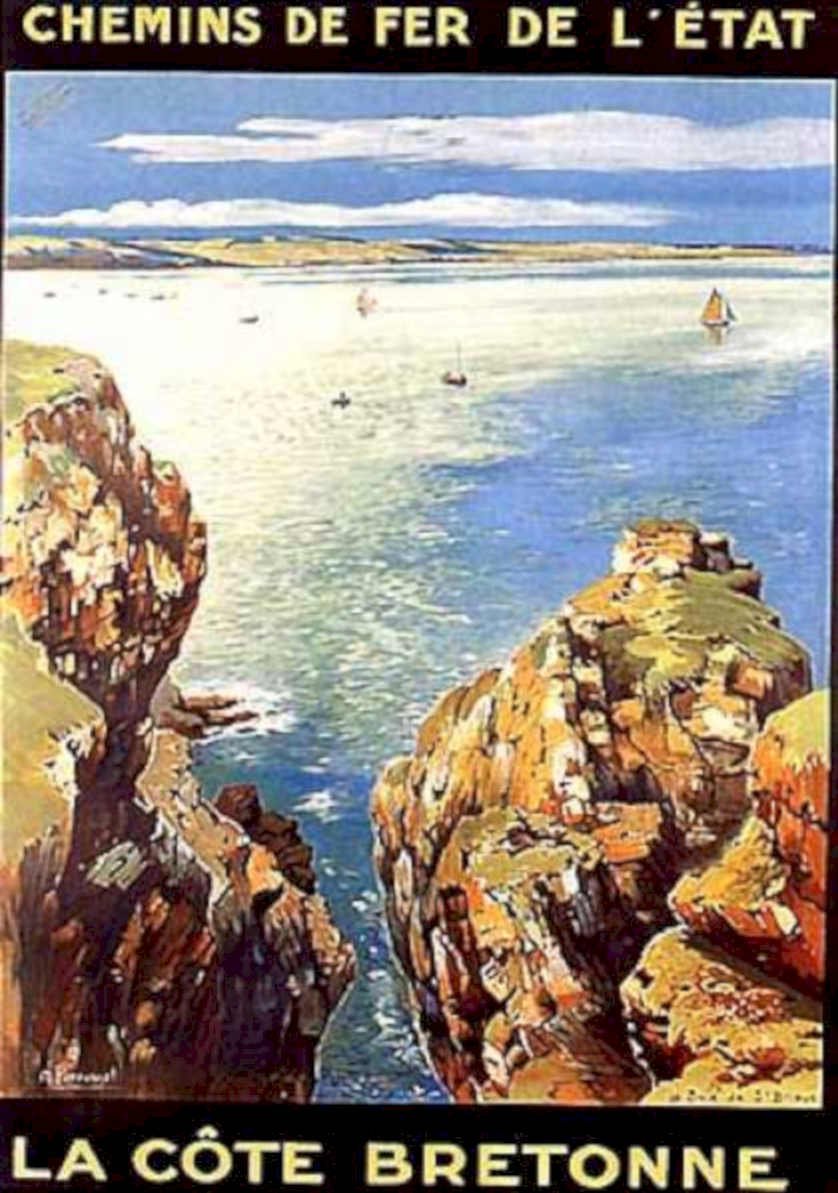 Breton Coast Railways Vintage Retro Advert Ads A4 Photo Print