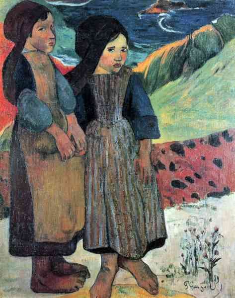Breton Near sea by Gauguin A4 Photo Print