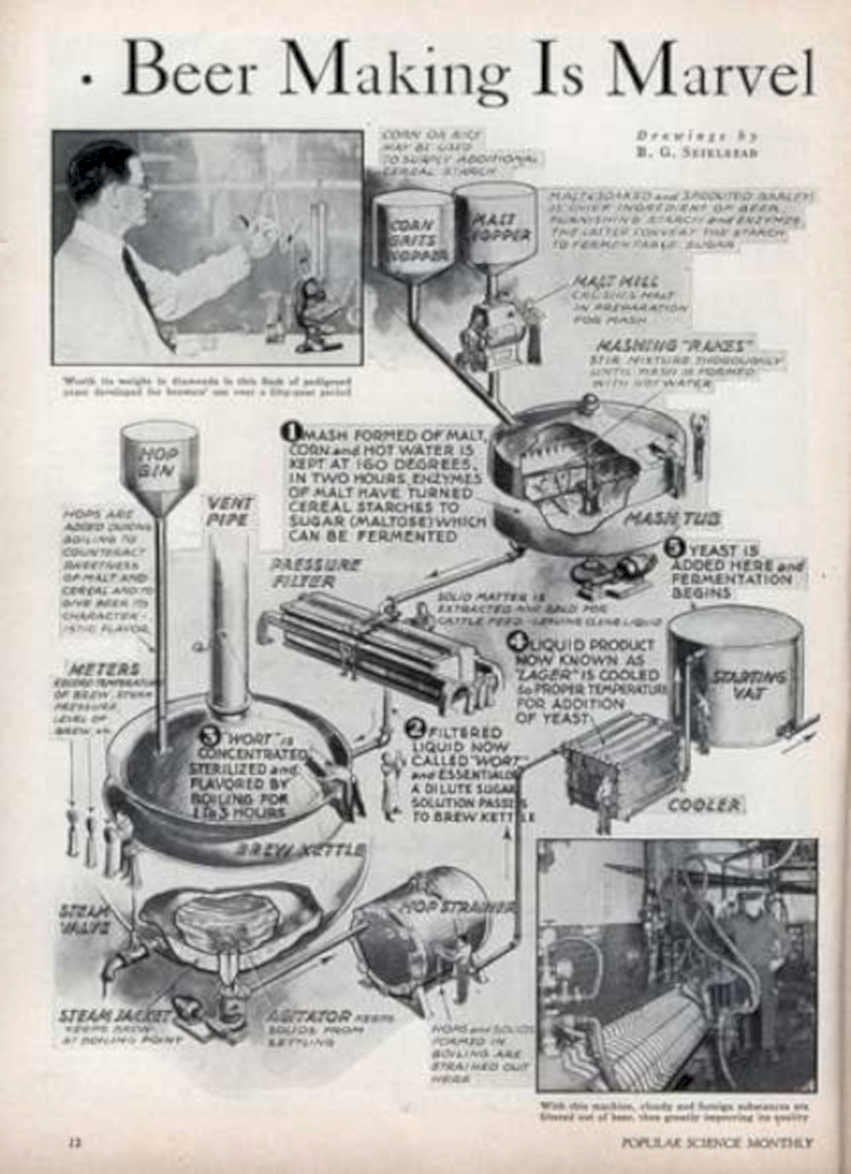 Brew Kettle Hops Vintage Retro Advert Ads A4 Photo Print