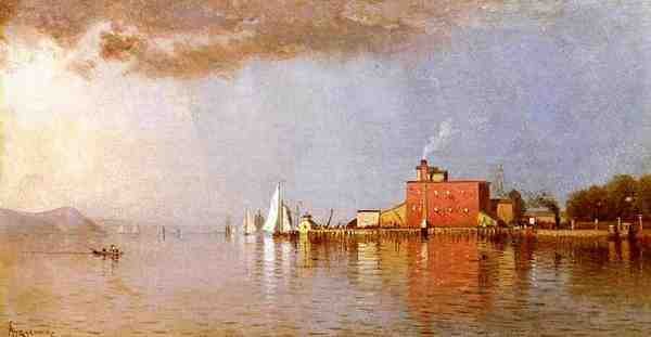 Bricher Alfred Thompson Along The Hudson A4 Photo Print