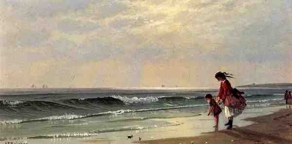 Bricher Alfred Thompson At The Shore A4 Photo Print