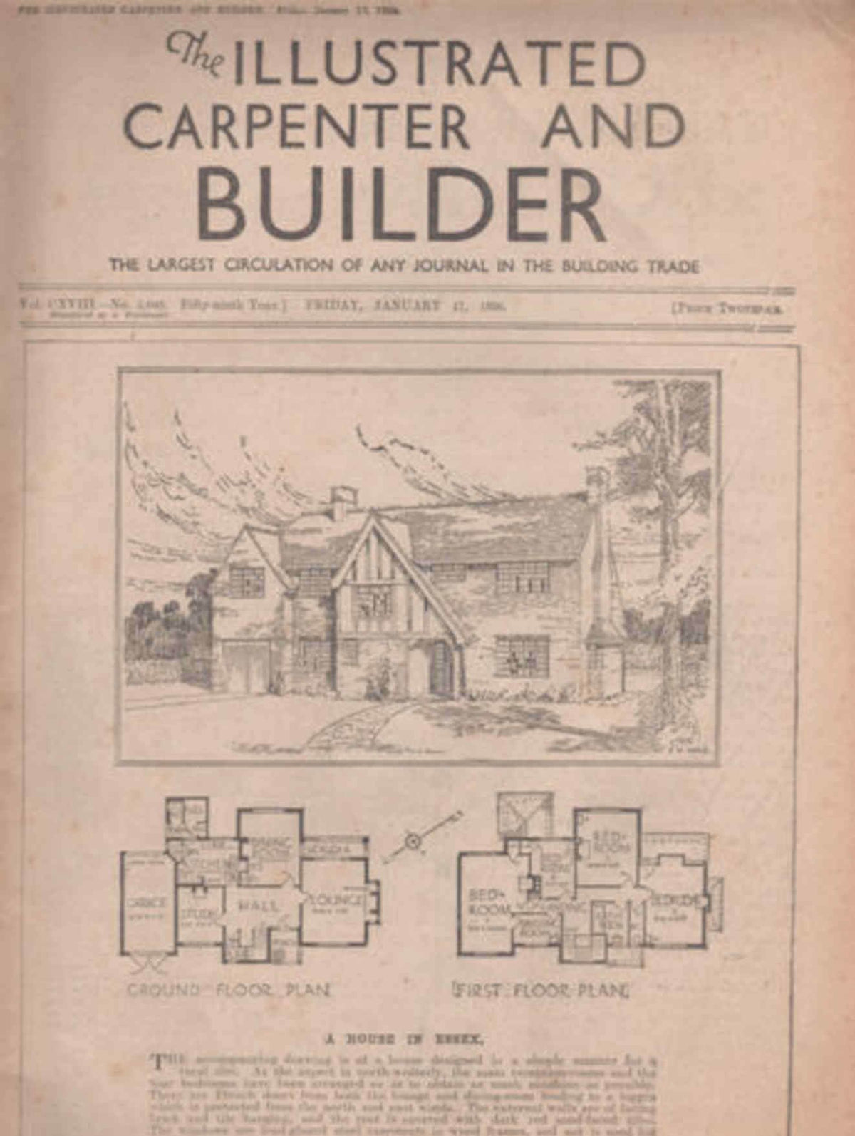 Brick House Plans Vintage Retro Advert Poster A4 Photo Print