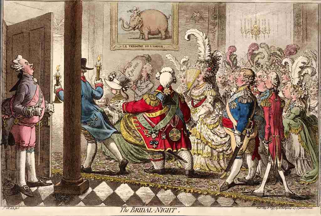 Bridal Night 1797 Cartoon Joke 001 Vintage A4 Photo Print