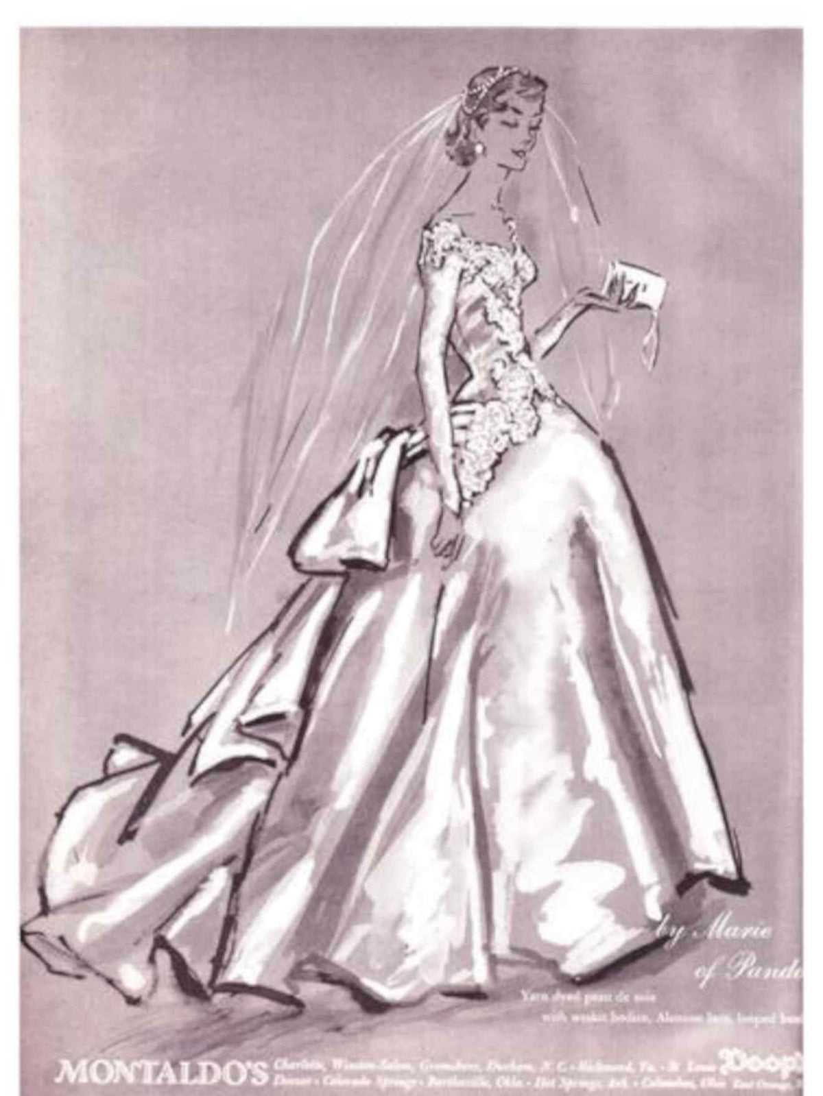 Bride Wedding Gown Vintage Retro Advert Poster A4 Photo Print