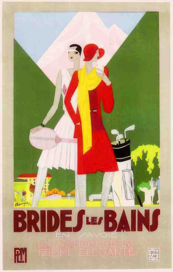 Brides Les Bains Vintage Advert A4 Photo Print