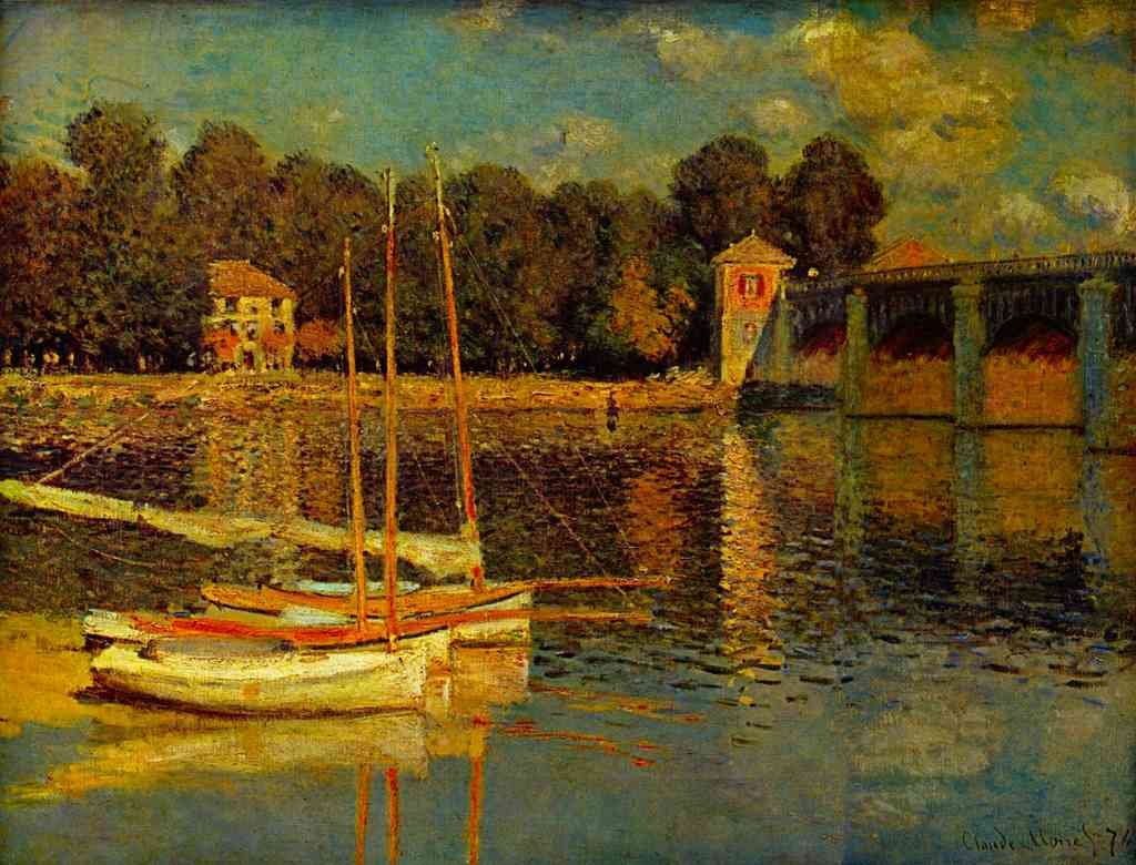 Bridge At Argenteuil Monet A4 Photo Print