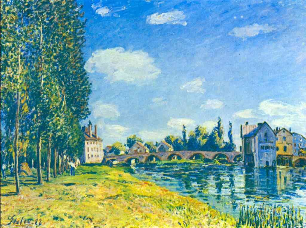 Bridge In Moret In Summer Sisley A4 Photo Print