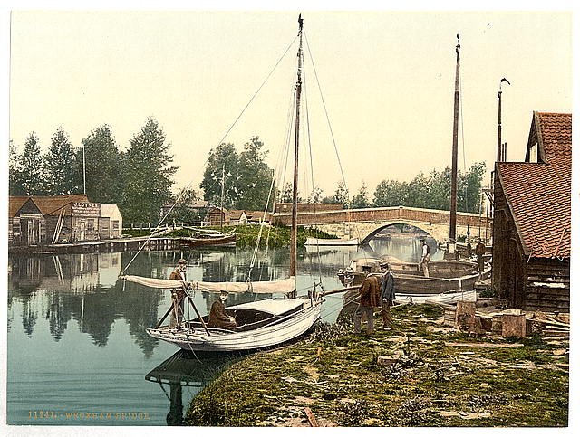 Bridge Wroxham Vintage A4 Photo Print