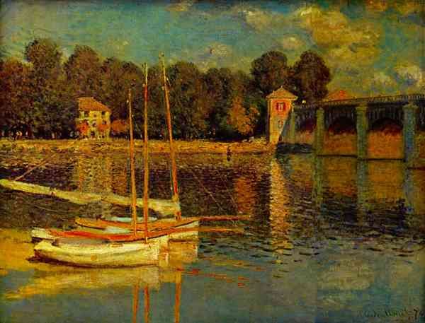 Bridge at Argenteuil by Monet A4 Photo Print