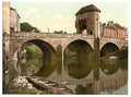 Bridge over the Monnow Monmouth Vintage A4 Photo Print