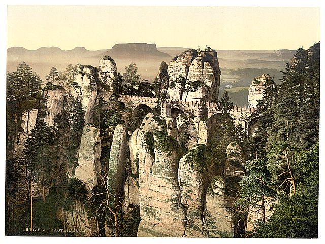 Bridge the Bastion Saxony Vintage A4 Photo Print