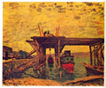 Bridge under construction by Sisley Impressionism A4 Photo Print