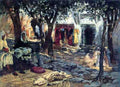 Bridgeman Frederick Arthur Idle Moments An Arab Courtyard A4 Photo Print