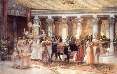 Bridgman F The Procession Of The Sacred Bull Anubis Big A4 Photo Print