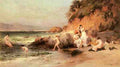 Bridgman Frederic Arthur The Bathing Beauties A4 Photo Print