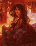 Bridgman Frederick Arthur Harem Girl A4 Photo Print
