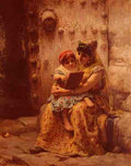 Bridgman Frederick Arthur The Reading Lesson A4 Photo Print