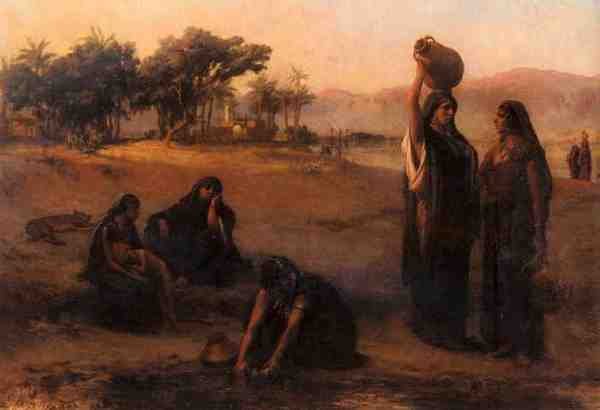 Bridgman Fredick Arthur Women Drawing Water From The Nile A4 Photo Print