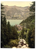 Brienz Lake Hotel Giessbach Bernese Oberland Vintage A4 Photo Print