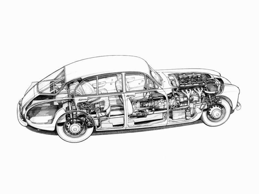 Bristol 405 cutaway A4 Photo Print
