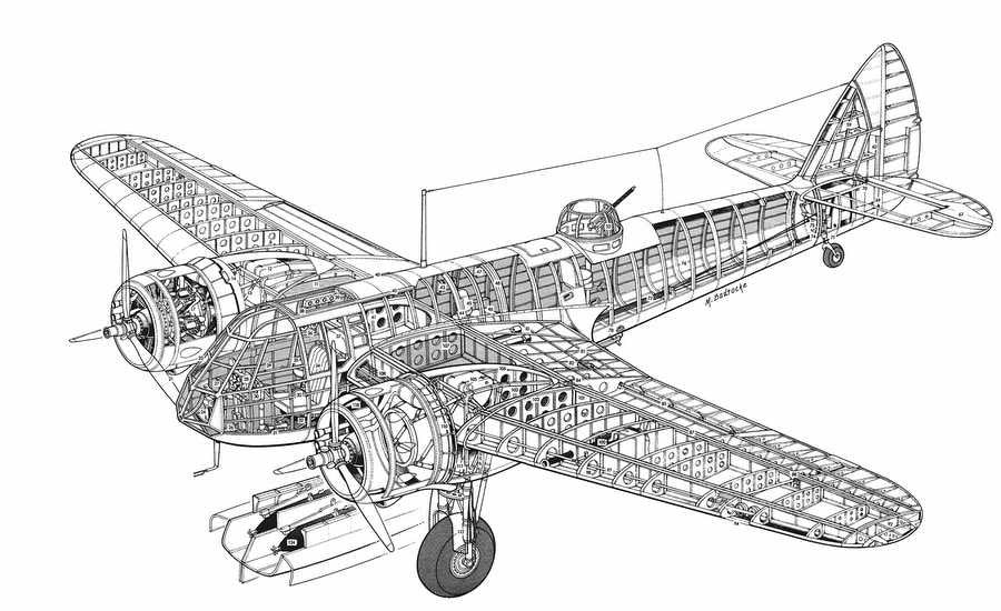 Bristol Blenheim cutaway A4 Photo Print