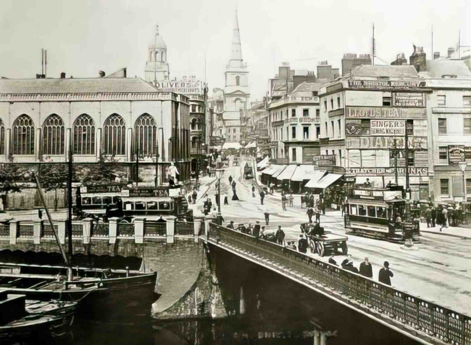 Bristol Bristol Bridge Vintage A4 Photo Print