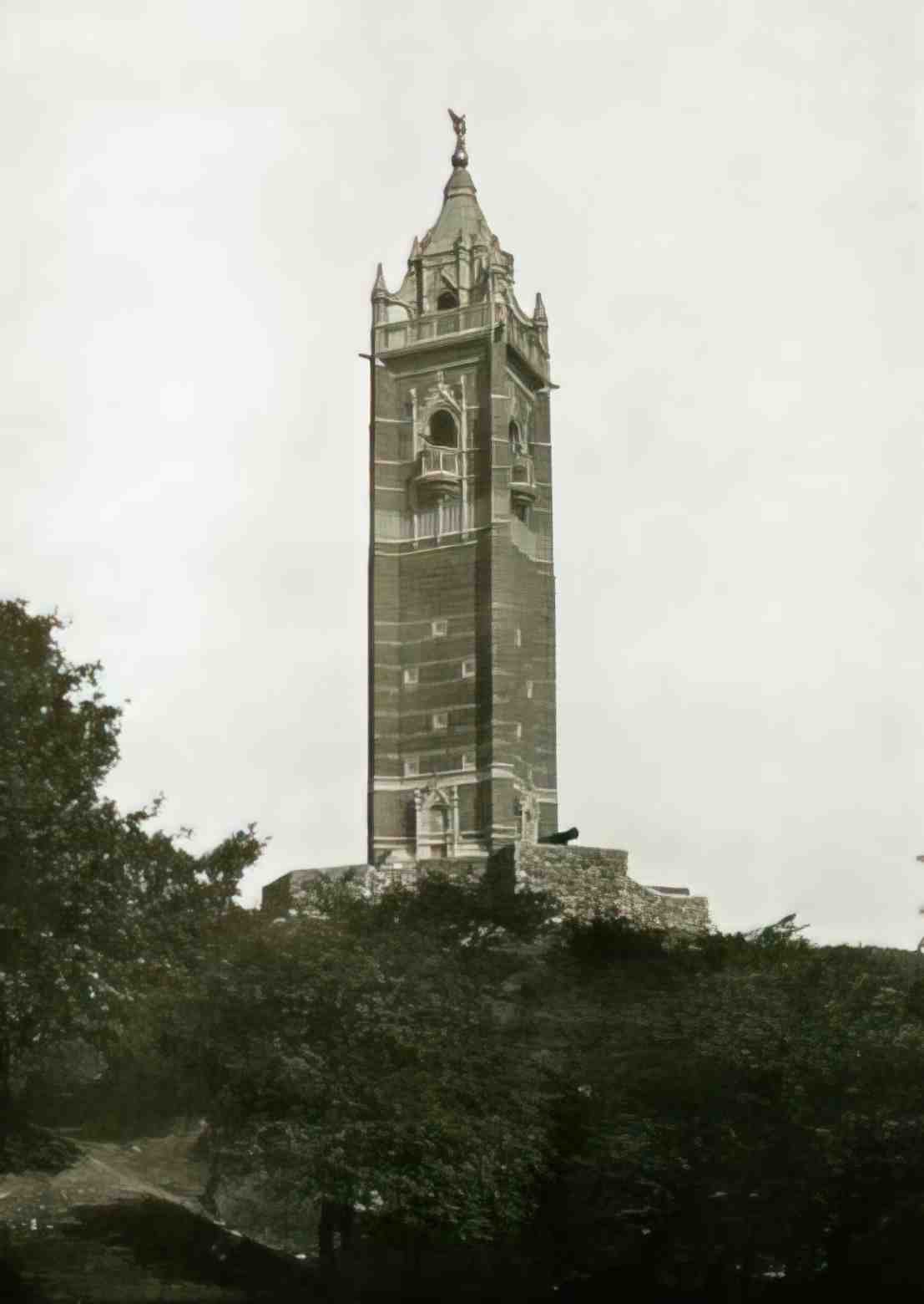 Bristol Bristol Cabot Tower Vintage A4 Photo Print