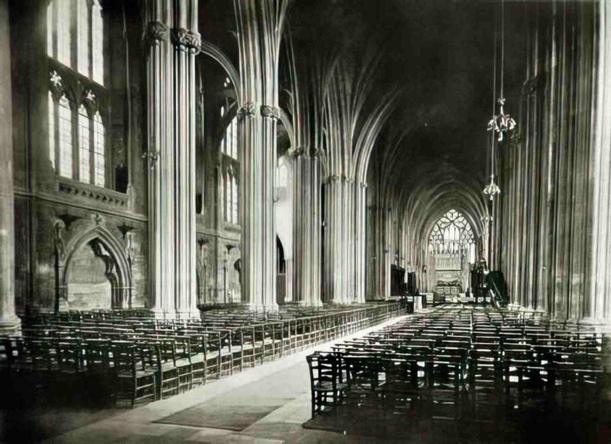 Bristol Bristol Cathedral The Nave Vintage A4 Photo Print