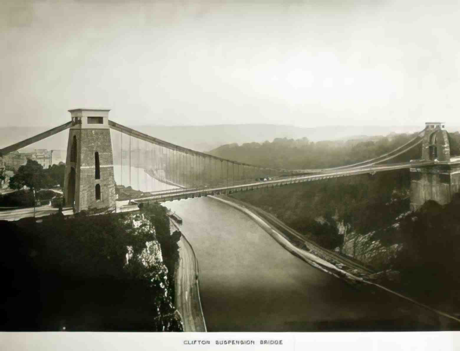 Bristol Bristol Clifton Suspension Bridge Vintage A4 Photo Print