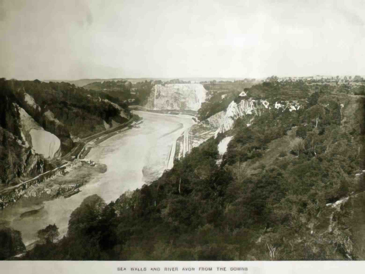 Bristol Bristol Sea Walls and River Avon from the Downs Vintage A4 Photo Print