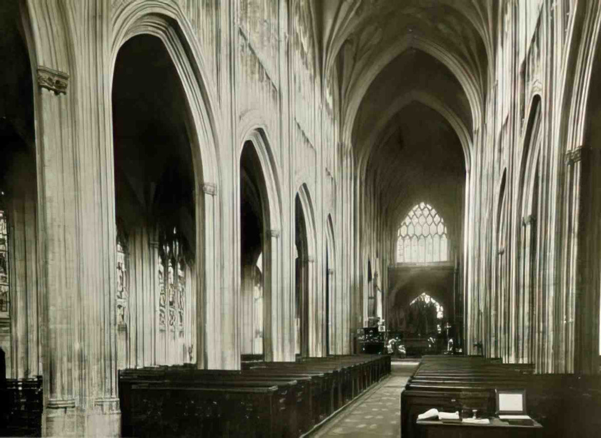 Bristol Redcliff St Marys Church Interior Vintage A4 Photo Print