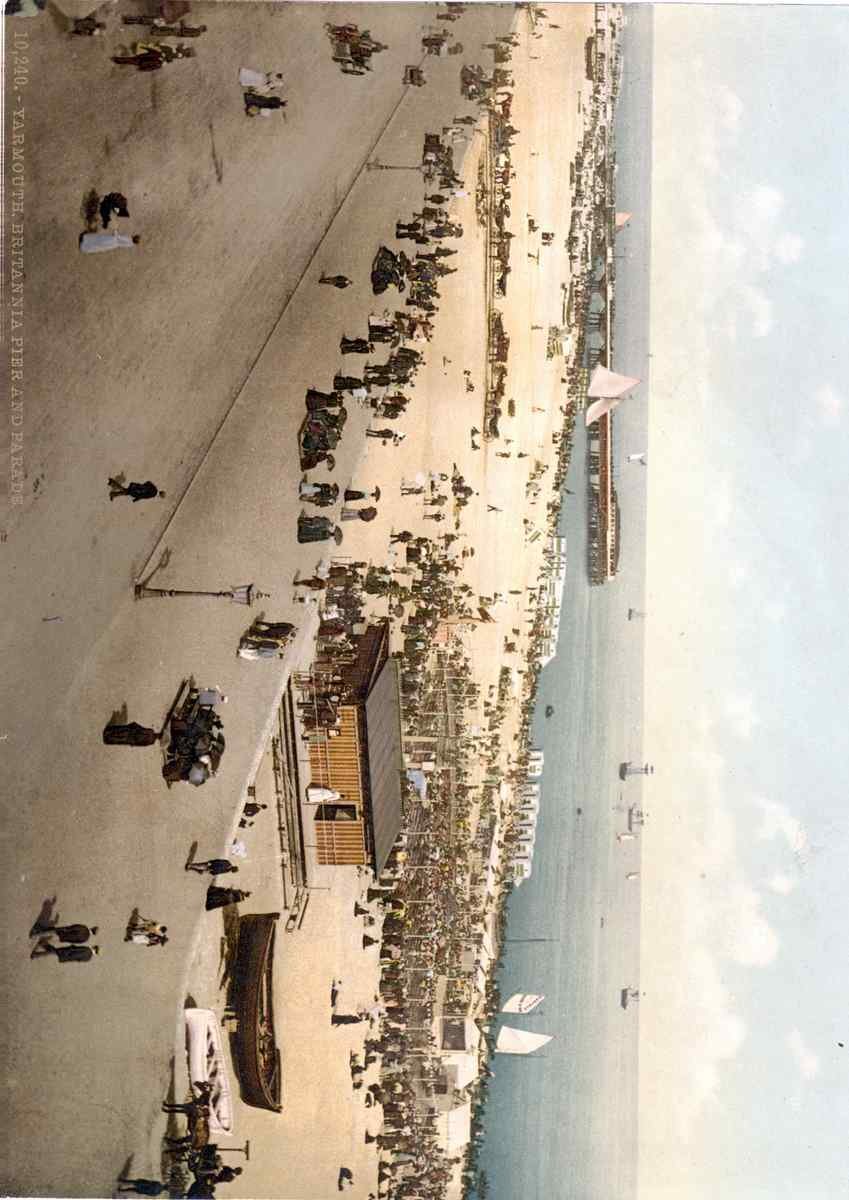 Britannia Pier and parade promenade Yarmouth England 09026u A4 Photo Print