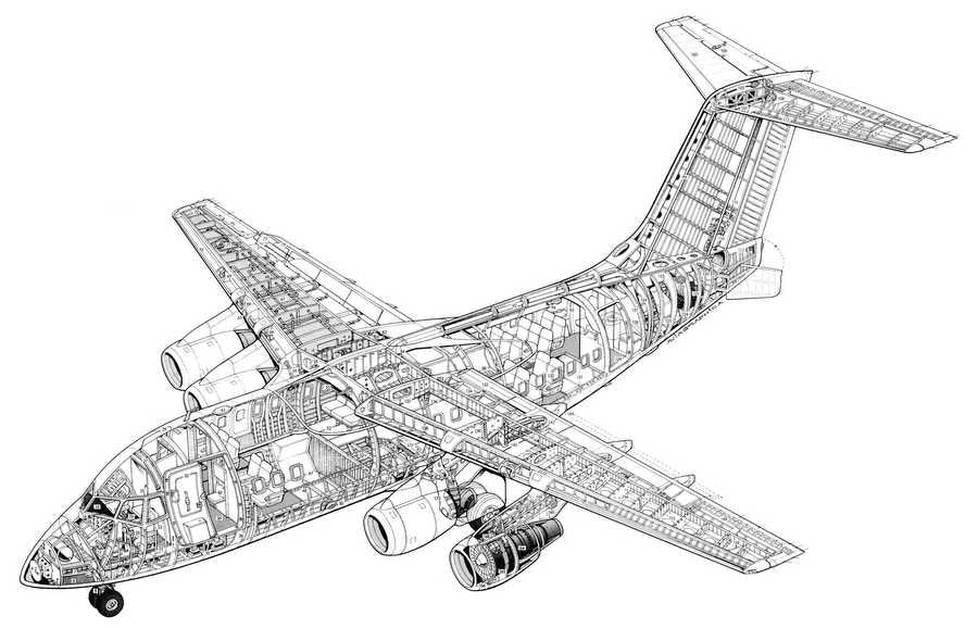 British Aerospace 146 cutaway A4 Photo Print