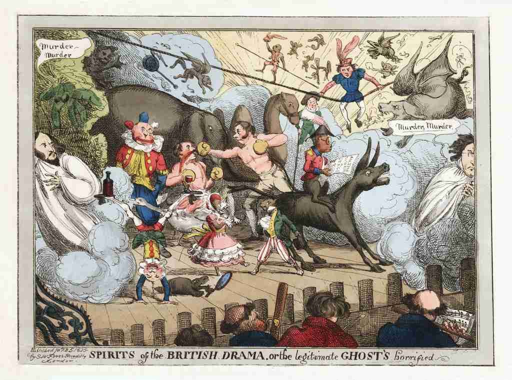 British Drama 1825 Cartoon Joke 001 Vintage A4 Photo Print