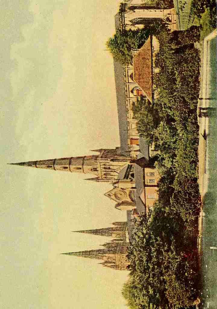 British Highways & Byways from a Motor car 1908 The Three Spires of Lichfield A4 Photo Print
