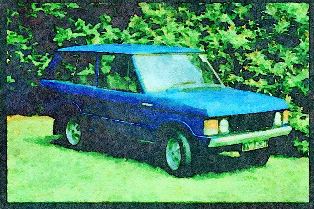 British UK Cars 354000 Range Rover, 1970 A4 Limited Edition Watercolour Print