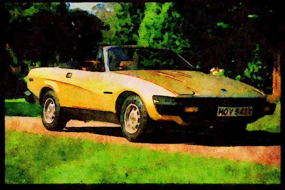 British UK Cars 354026 Triumph, TR7 Convertible, 1981 A4 Limited Edition Watercolour Print