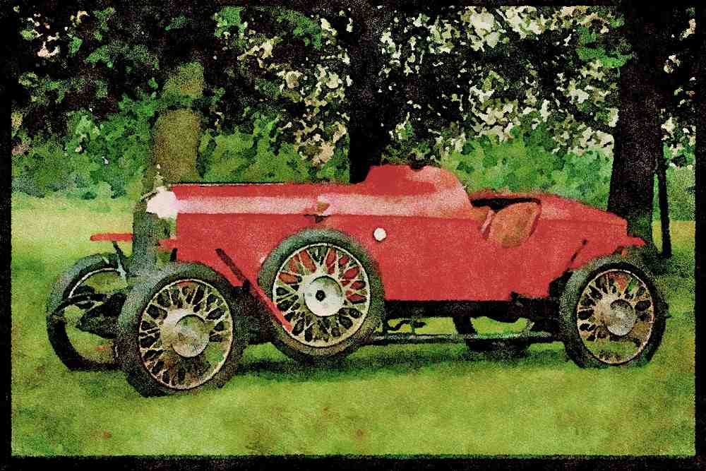 British UK Cars 354032 MG 'Old Number One', 1925 A4 Limited Edition Watercolour Print
