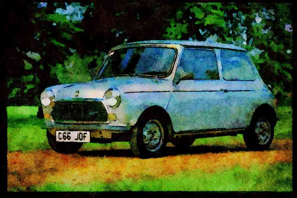 British UK Cars 354037 Mini, 25th Anniversary Model, 1984 A4 Limited Edition Watercolour Print