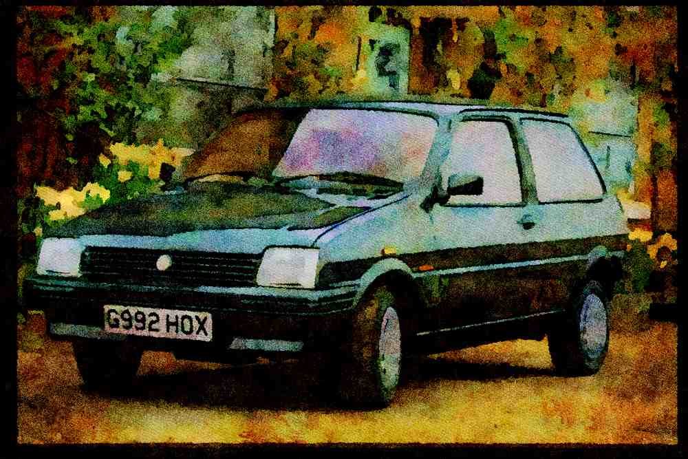 British UK Cars 354043 MG Metro Saloon, 1990 A4 Limited Edition Watercolour Print
