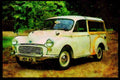 British UK Cars 354055 Morris Minor, 100 Traveller, 1969 A4 Limited Edition Watercolour Print