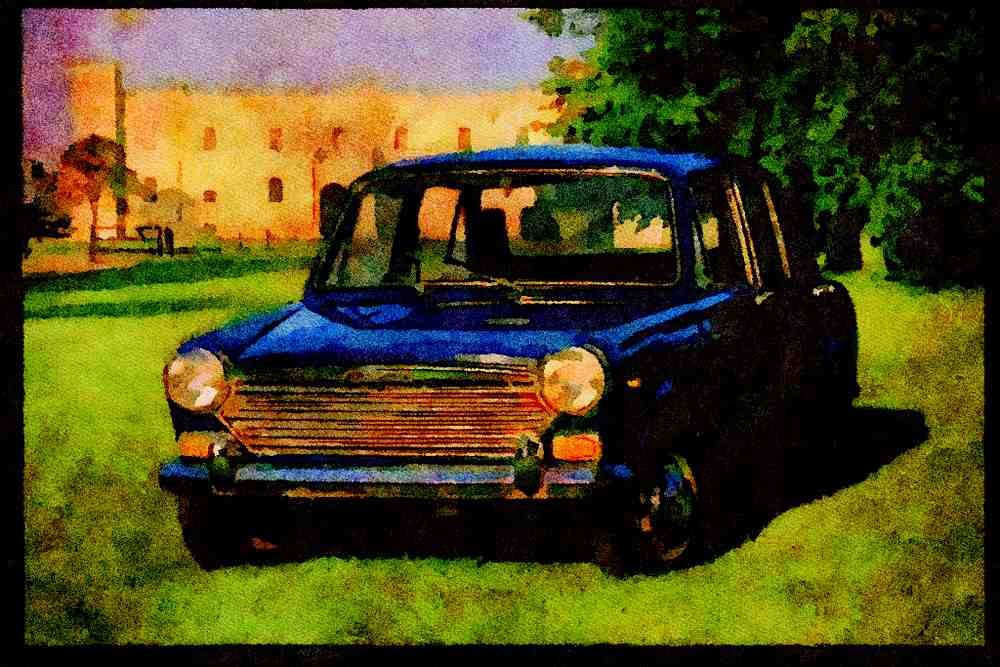 British UK Cars 354056 Morris 1300, 1973 A4 Limited Edition Watercolour Print