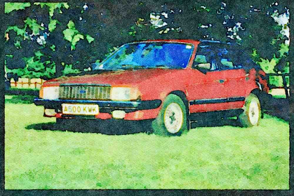 British UK Cars 354082 Austin Ambassador Saloon, 1984 A4 Limited Edition Watercolour Print