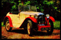 British UK Cars 354089 Austin Seven Swallow, 1933 A4 Limited Edition Watercolour Print