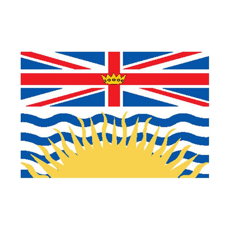 Britishcolumbia Prov Flag N4213 A4 Photo Print