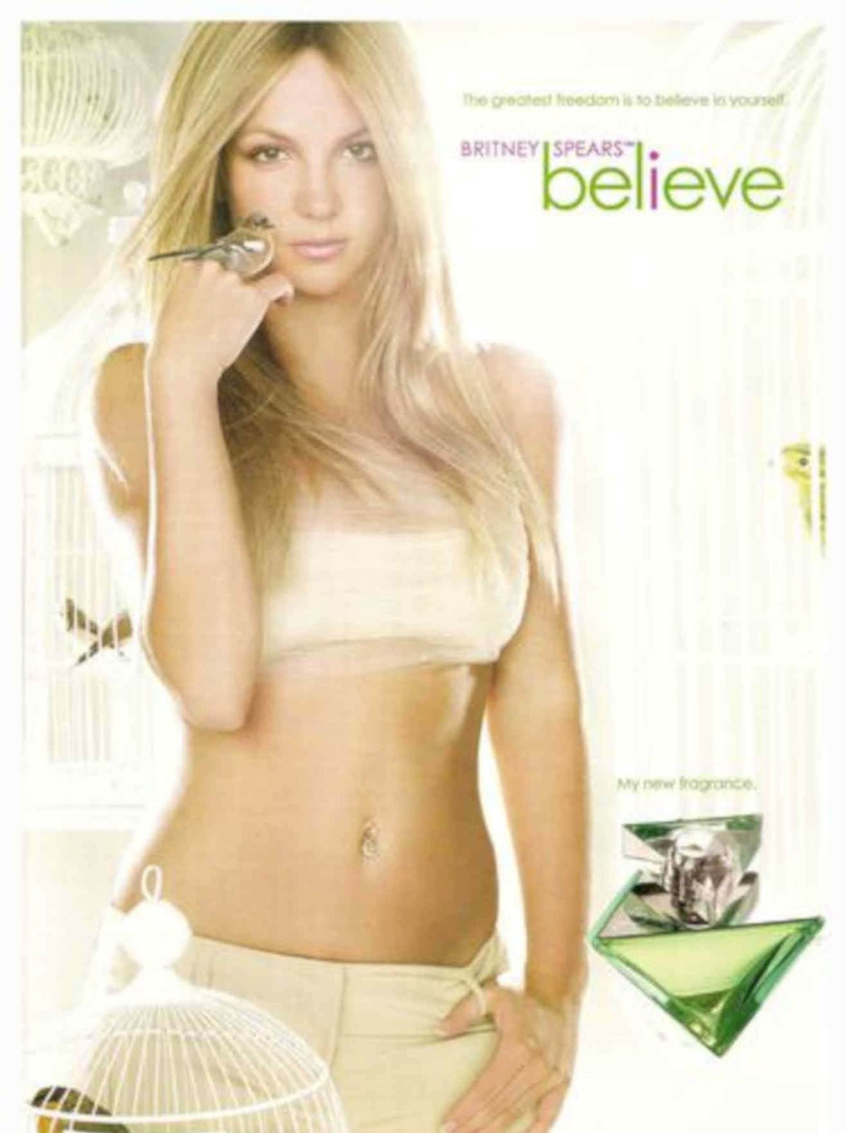 Britney Believe Fragrance Vintage Retro Advert Poster A4 Photo Print