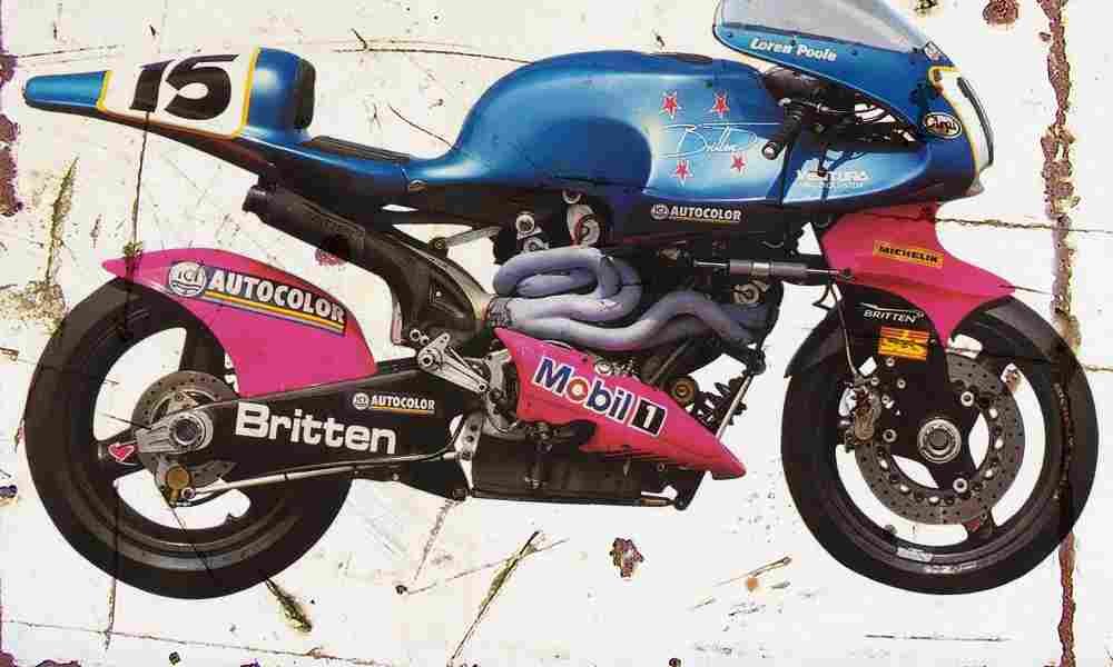 Britten V1000 1995 Aged Vintage A4 Photo Print